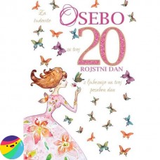 Voščilnica za 20 let - Čudovita oseba Voščilnica za 20 let - Čudovita oseba